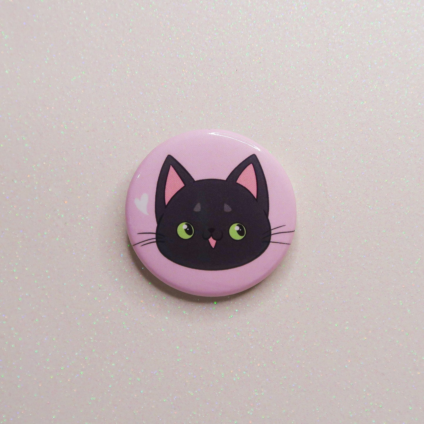 Black Cat Button