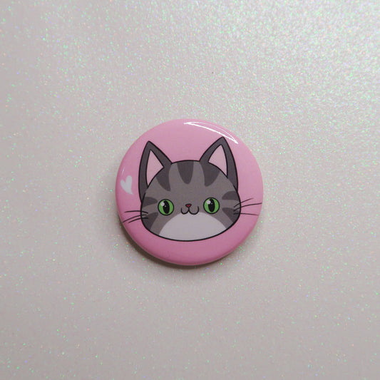 Grey Tabby Button