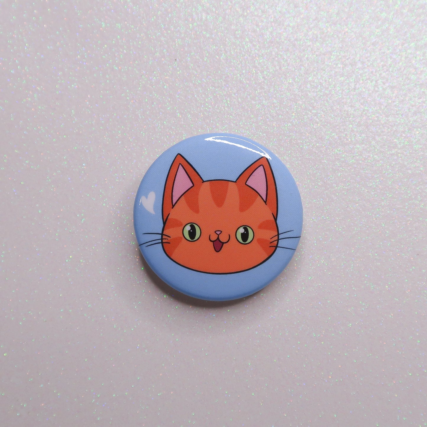 Orange Tabby Cat Button