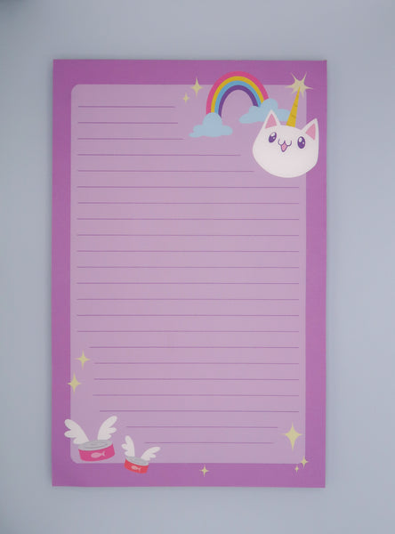 Unicorn Kitty Lined Notepad