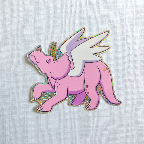 Triceratops Unicorn Pegasus Vinyl Sticker