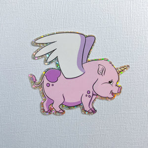 Pig Unicorn Pegasus Vinyl Sticker