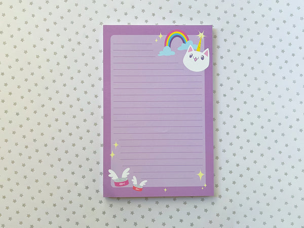 Unicorn Kitty Lined Notepad