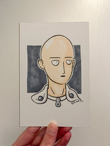 Original Ink Illustration - Saitama