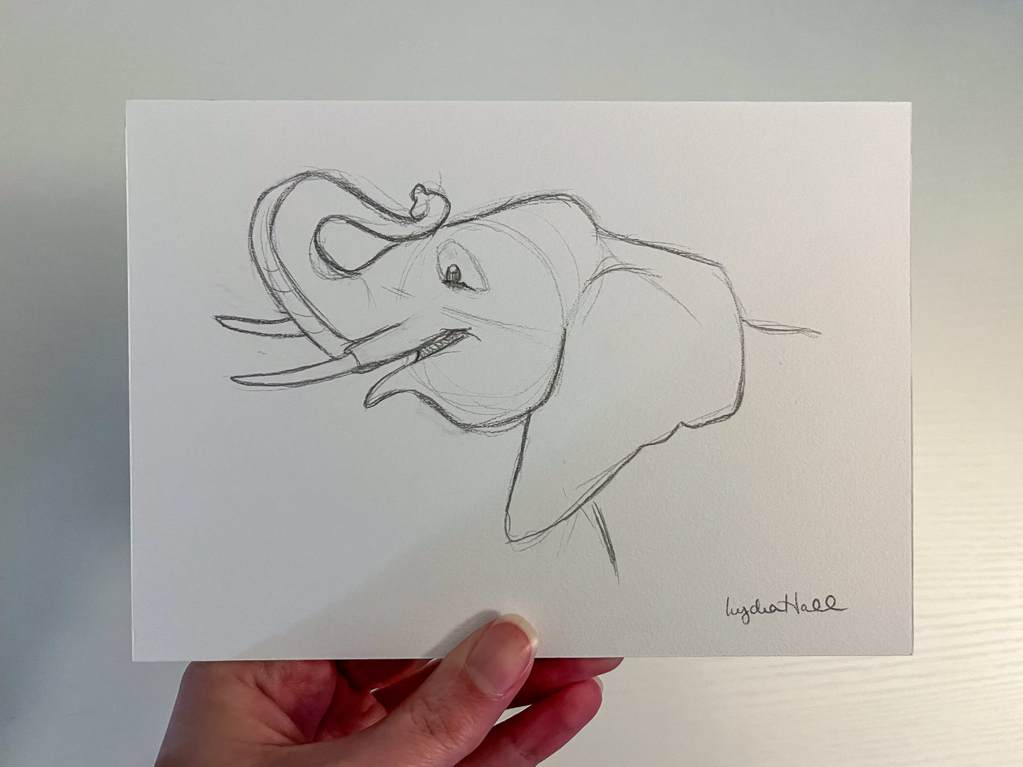 Original Sketchbook Illustration - Elephant