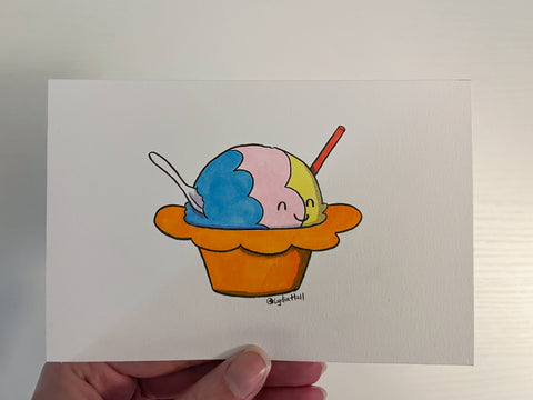 Original Ink Illustration - Shaved Ice