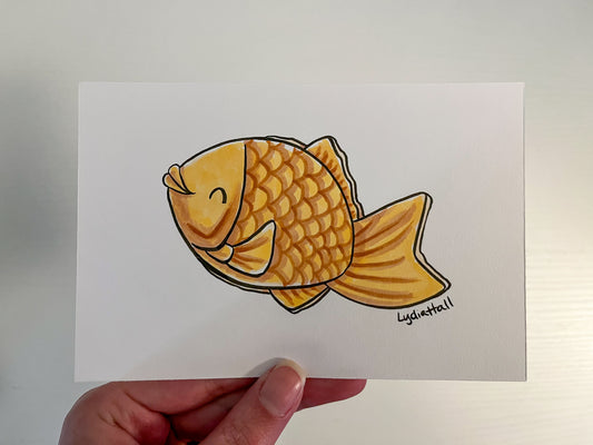 Original Ink Illustration - Taiyaki