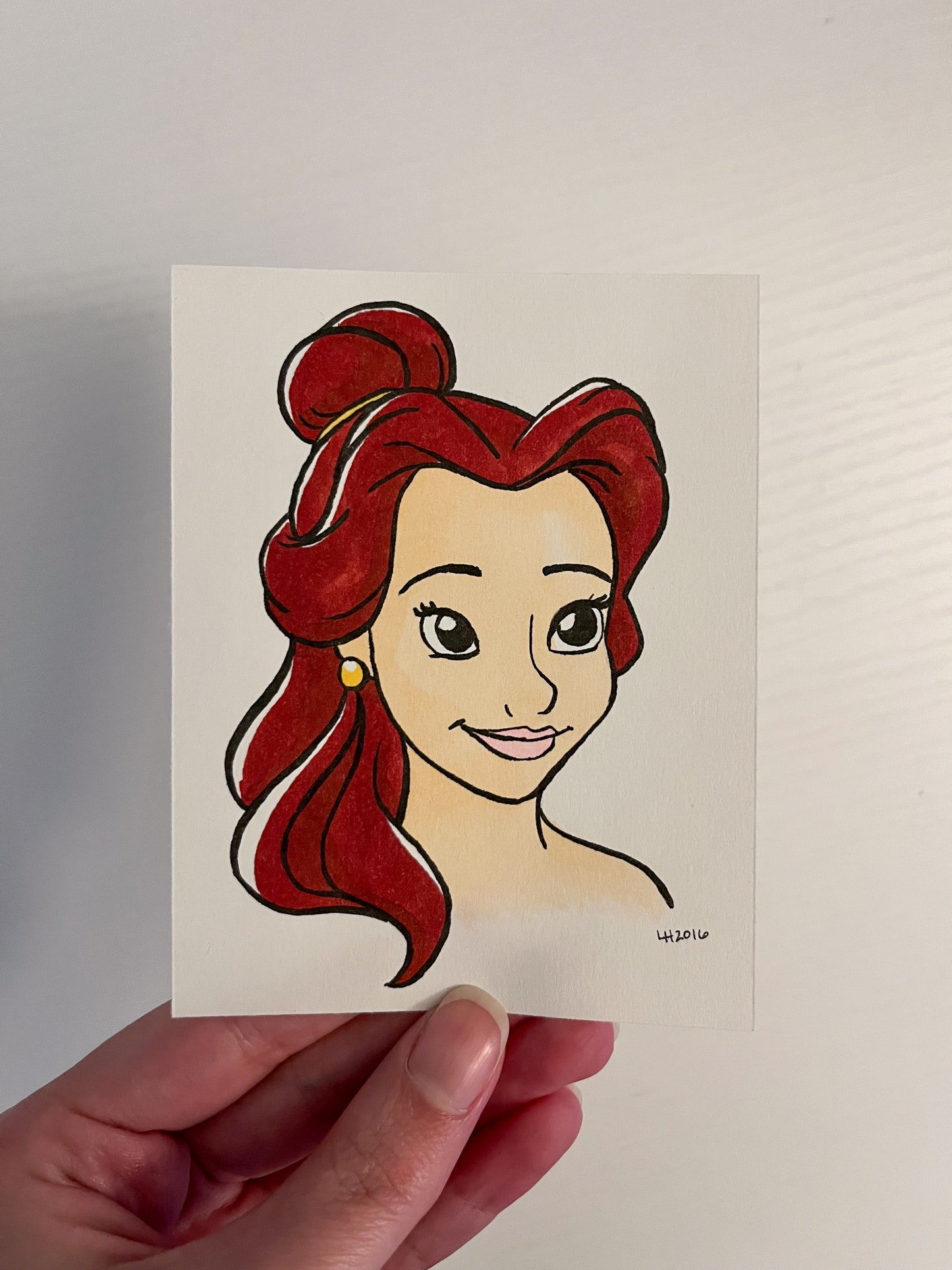 Original Ink Illustration - Belle