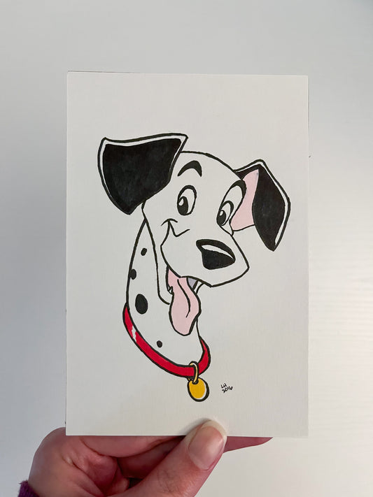 Original Ink Illustration - Pongo