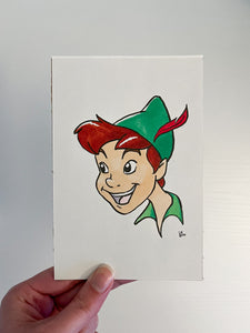 Original Ink Illustration - Peter Pan