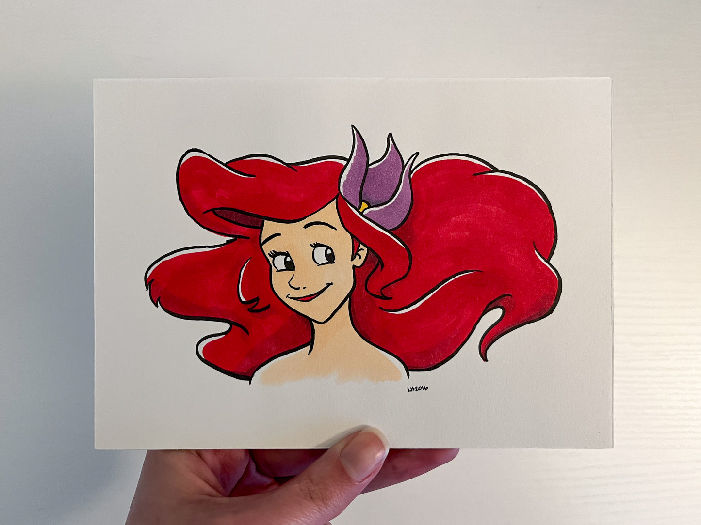 Original Ink Illustration - Ariel