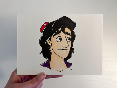 Original Ink Illustration - Aladdin