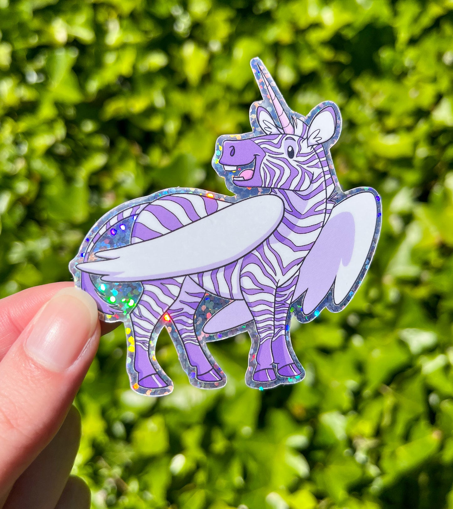 Zebra Unicorn Pegasus Vinyl Sticker