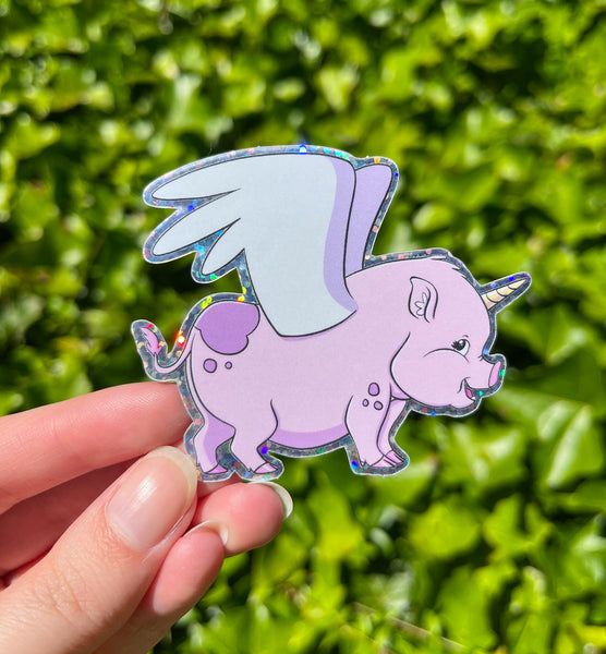 Pig Unicorn Pegasus Vinyl Sticker