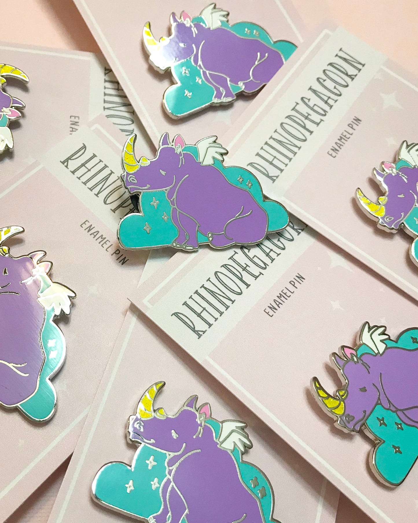 Rhinopegacorn Enamel Pin