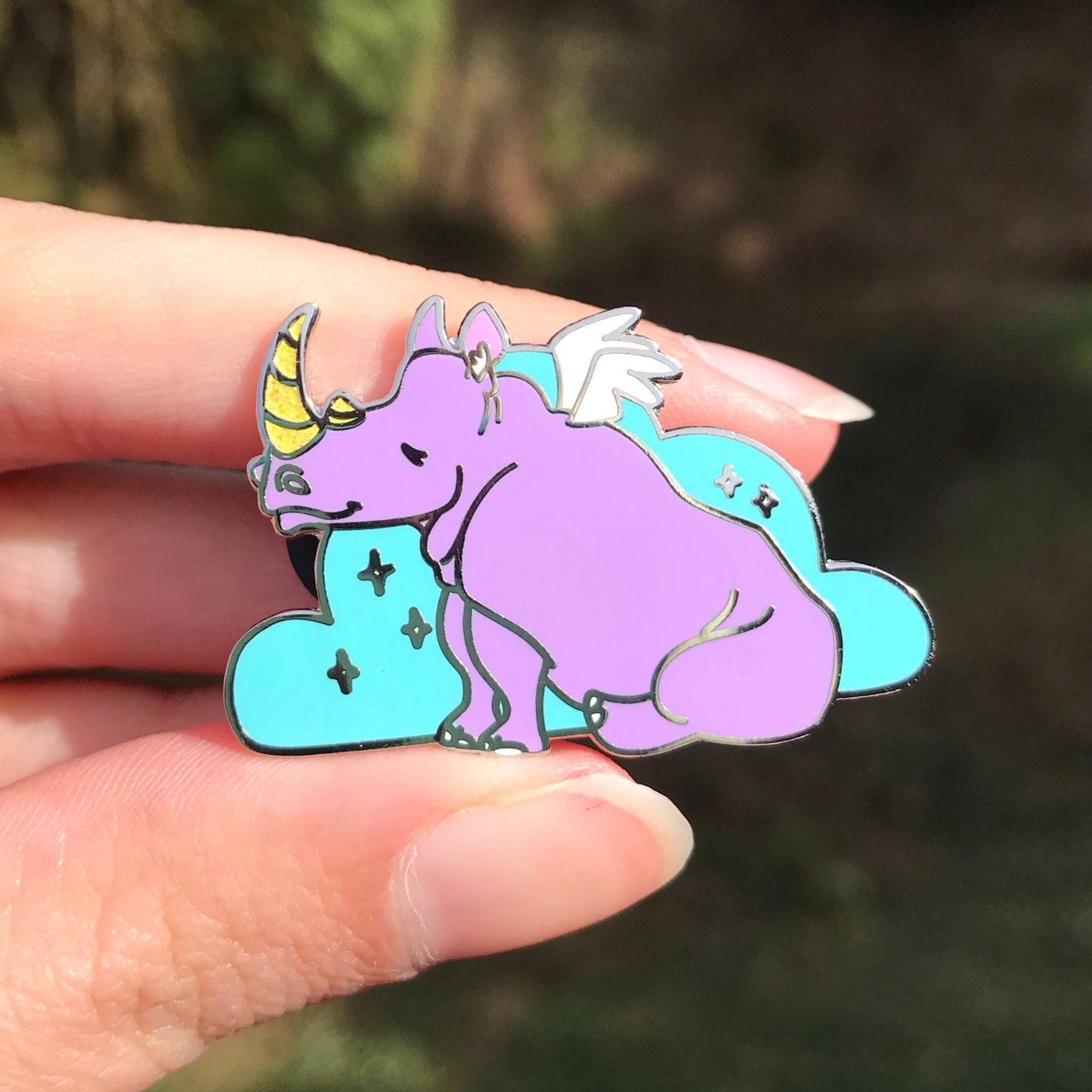 Rhinopegacorn Enamel Pin