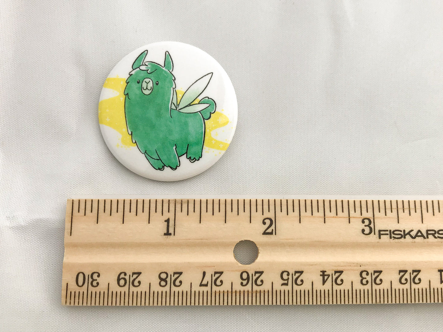 Llama Fairy Button