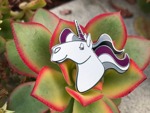 Pride-icorns! Pride Unicorn Enamel Pin - Asexual