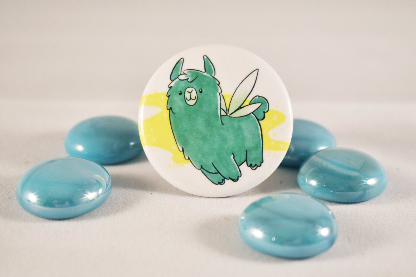 Llama Fairy Button