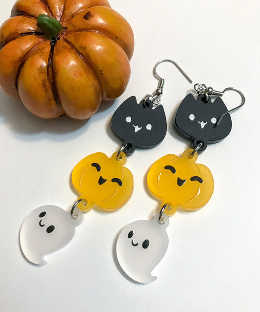 Cute Spooky Trio Halloween Earrings