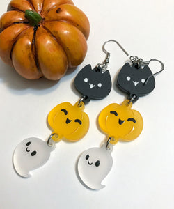 Cute Spooky Trio Halloween Earrings