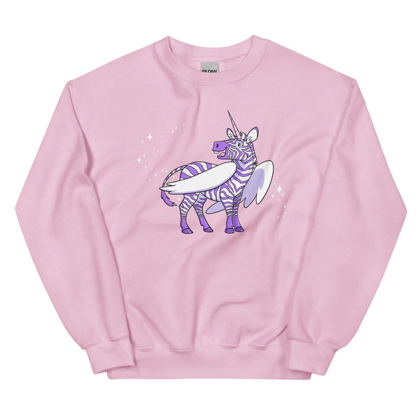 Zebra Unicorn Pegasus Unisex Sweatshirt