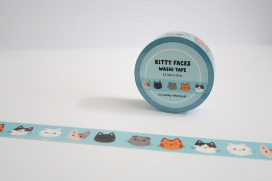 Kitty Faces Washi Tape